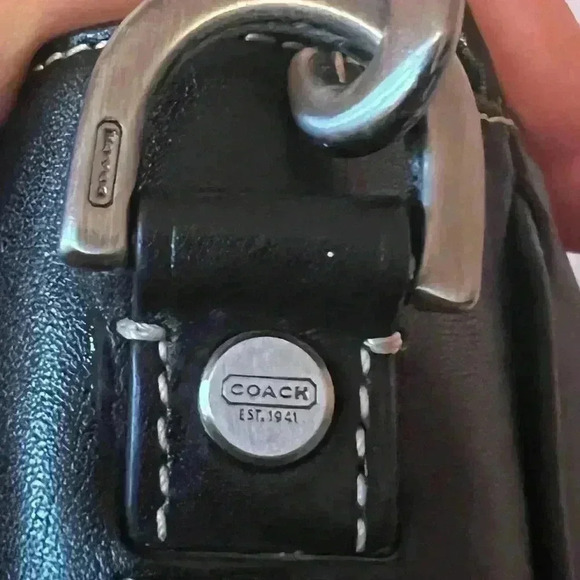 COACH CANON BLK LEATHER MESSENGER CAMERA CAMCORDER SHOULDER BAG PURSE 90's HTF - Picture 4 of 8